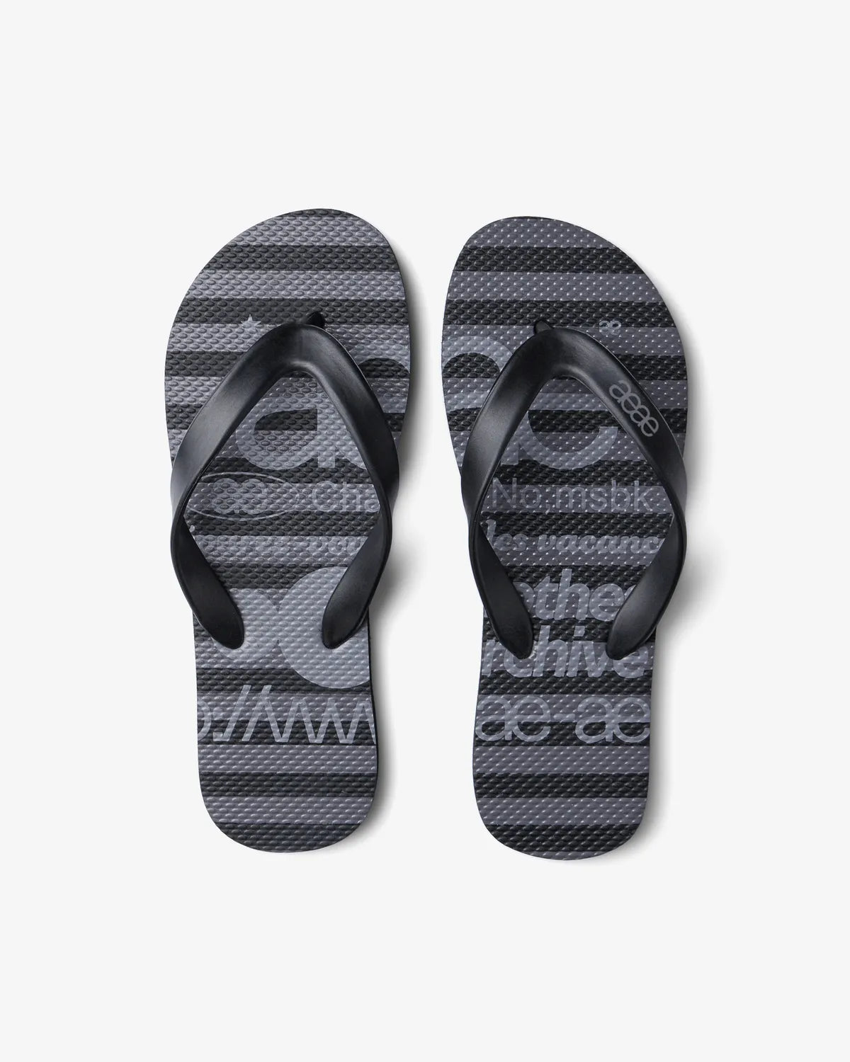 WEB LOGO STRIPE FLIP FLOP (BLACK)