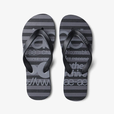 WEB LOGO STRIPE FLIP FLOP (BLACK)