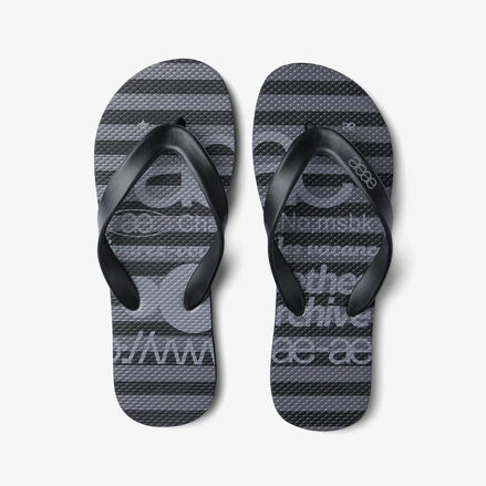 WEB LOGO STRIPE FLIP FLOP (BLACK)