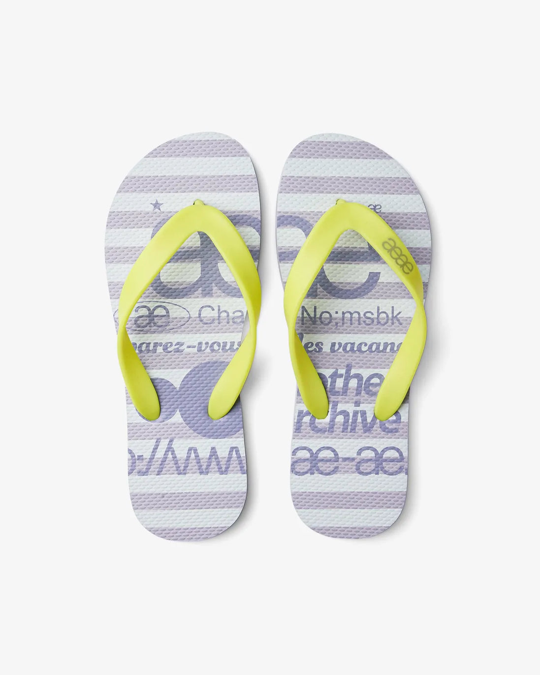 WEB LOGO STRIPE FLIP FLOP (LAVENDER)