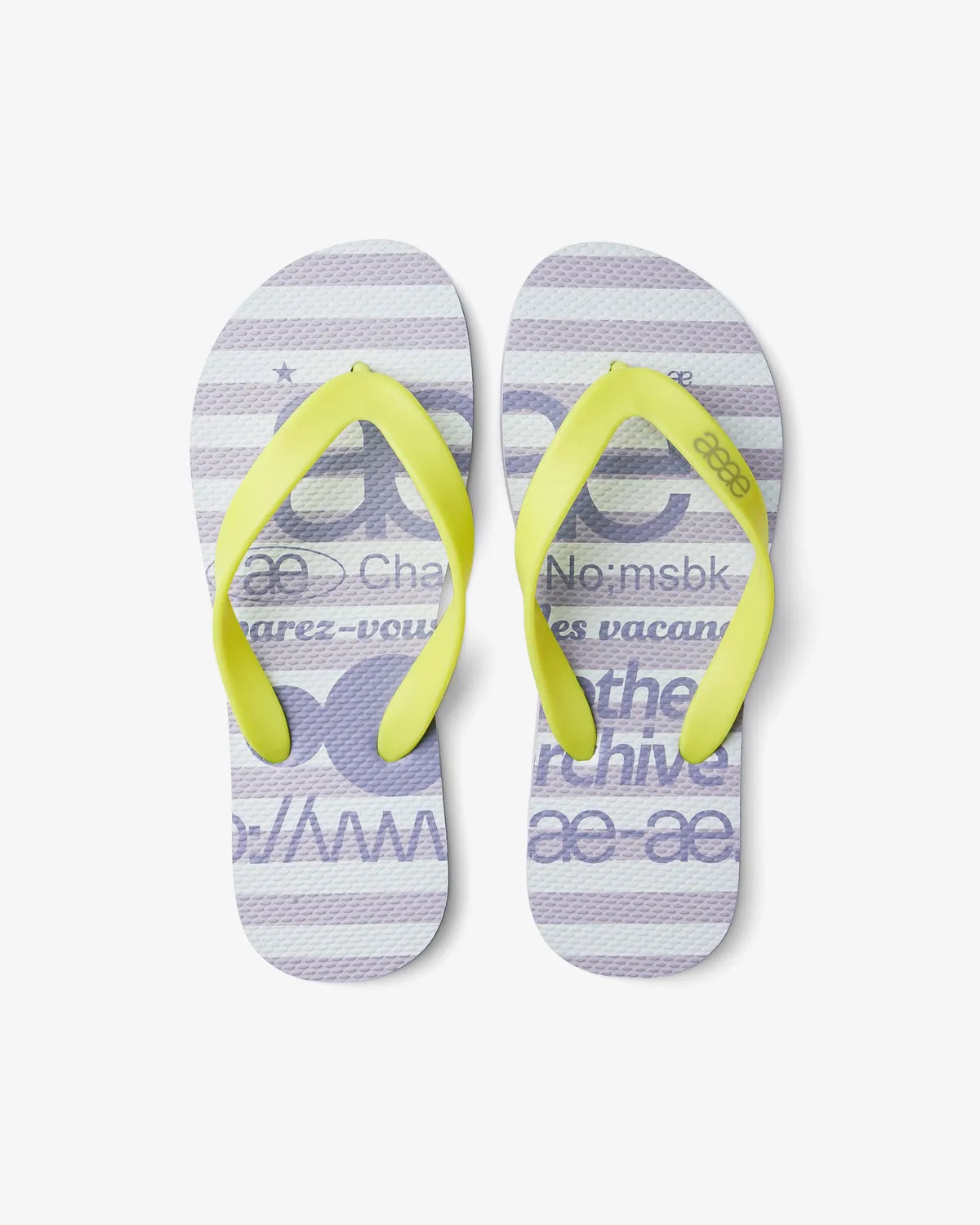 WEB LOGO STRIPE FLIP FLOP (LAVENDER)