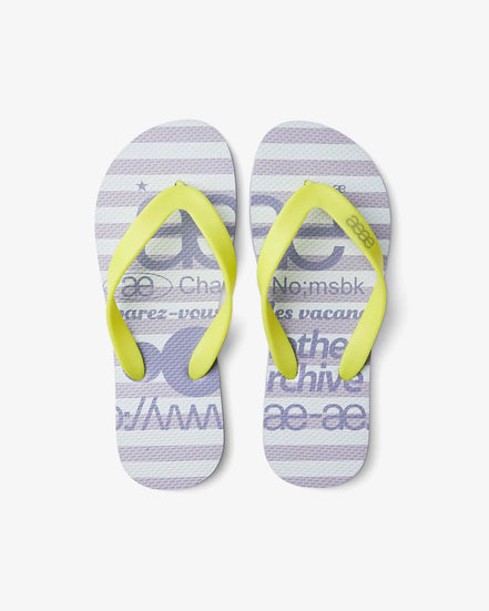 WEB LOGO STRIPE FLIP FLOP (LAVENDER)