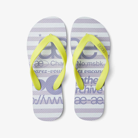 WEB LOGO STRIPE FLIP FLOP (LAVENDER)