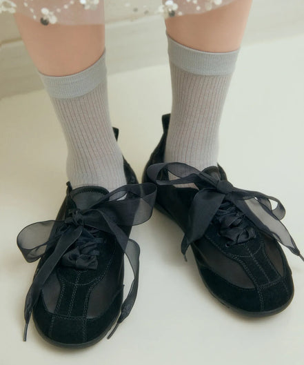 Romary Satin Sneakers (Black)