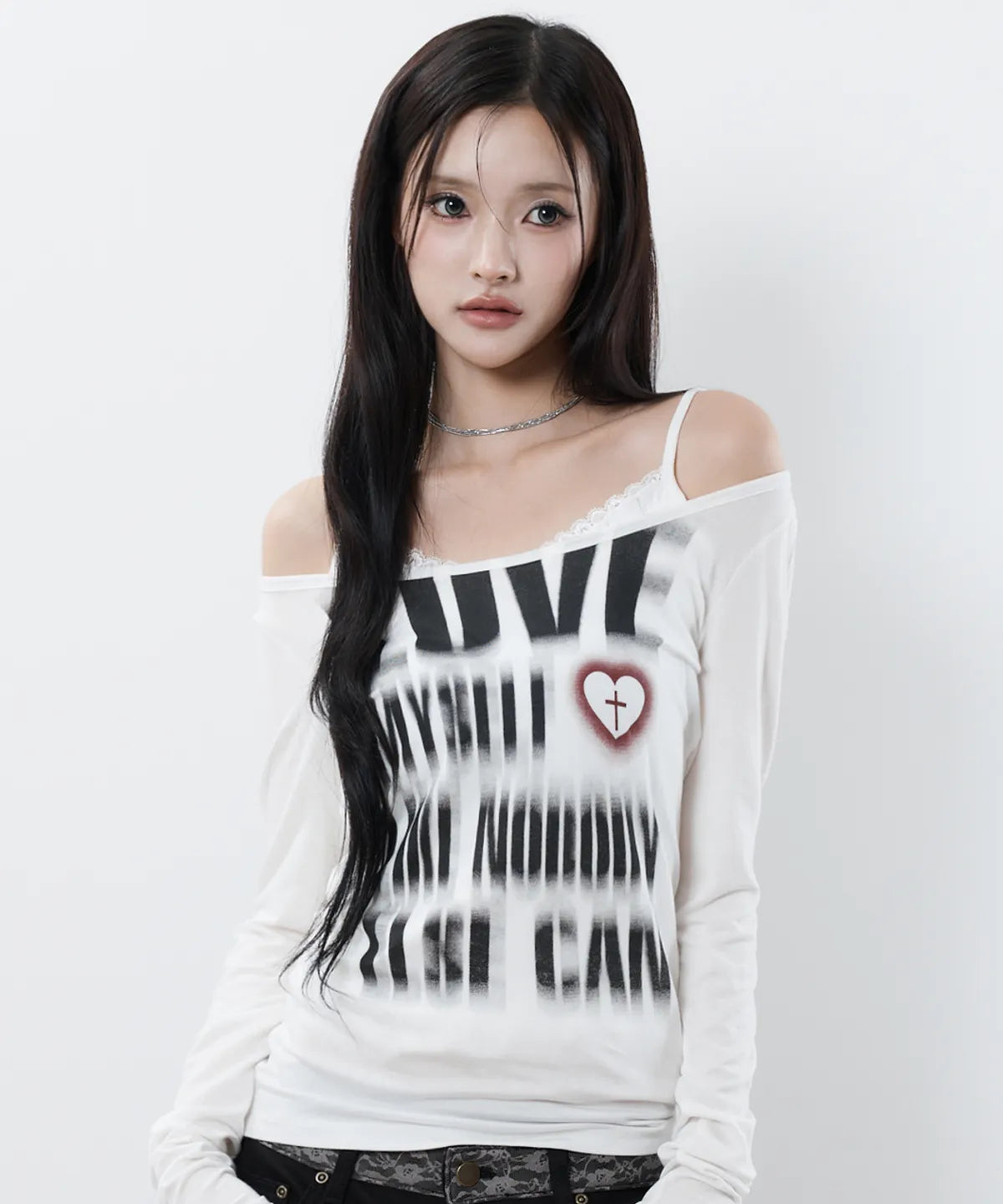 RL DISTORTED LETTERING TEE (WHITE)
