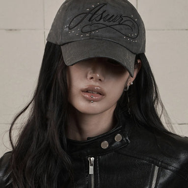 AYA LETTERING LOGO BALL CAP (GREY)