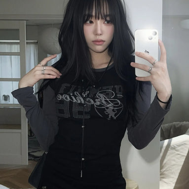 ARCHIVE HOTFIX ONE-OFF RAGLAN LONG-SLEEVE TEE (BLACK CHARCOAL)