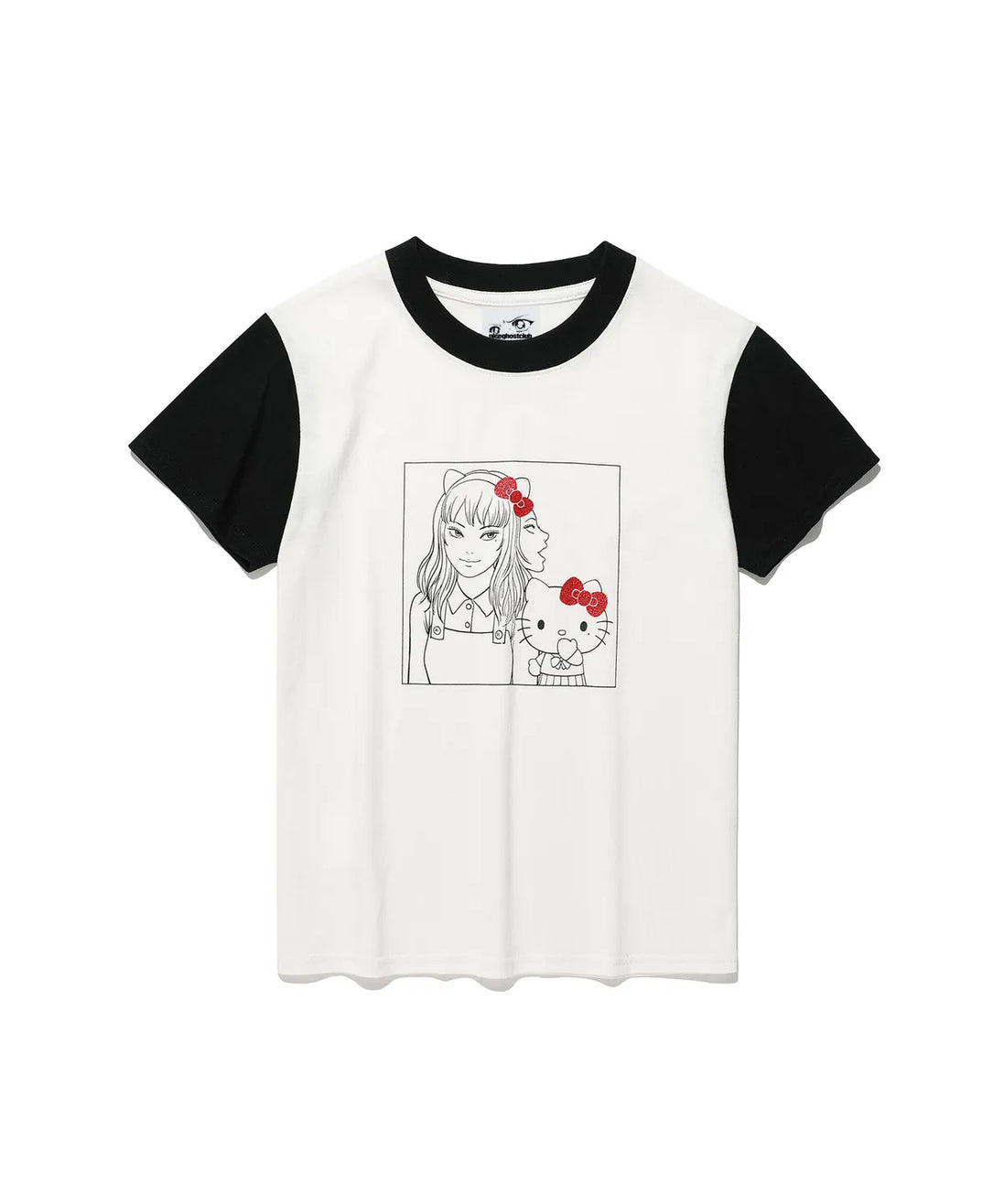 niceghostclub X 伊藤潤二 X sanrio - JS TOMIE HELLO KITTY MINI TEE (WHITE)