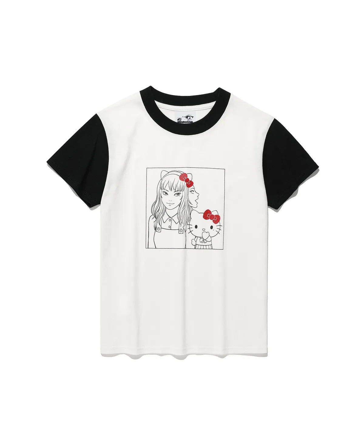 niceghostclub X 伊藤潤二 X sanrio - JS TOMIE HELLO KITTY MINI TEE (WHITE)