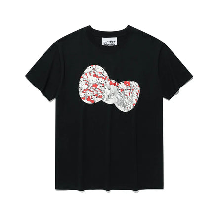 niceghostclub X 伊藤潤二 X sanrio - JS TOMIE HELLO KITTY RIBBON TEE (BLACK)