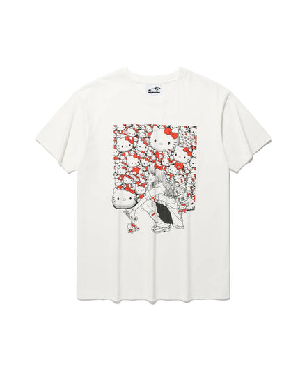 niceghostclub X 伊藤潤二 X sanrio - JS TOMIE HELLO KITTY TEE (WHITE)