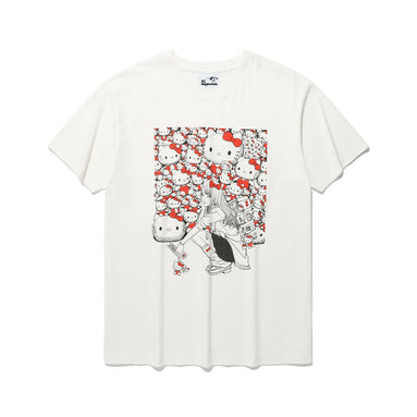 niceghostclub X 伊藤潤二 X sanrio - JS TOMIE HELLO KITTY TEE (WHITE)