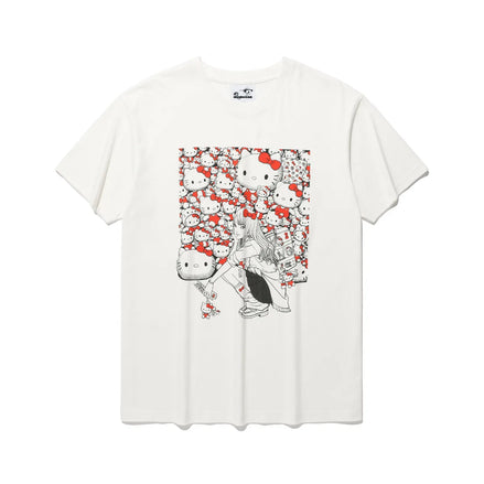 niceghostclub X 伊藤潤二 X sanrio - JS TOMIE HELLO KITTY TEE (WHITE)