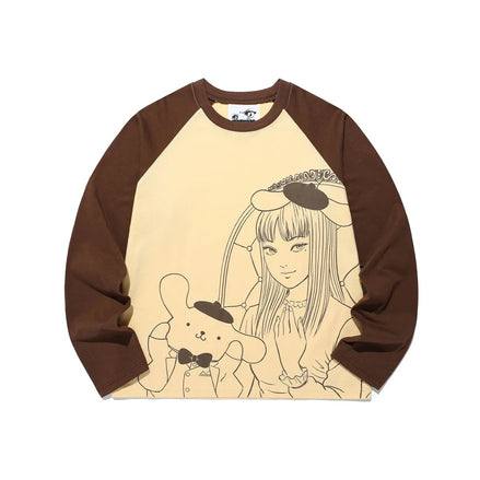 niceghostclub X 伊藤潤二 X sanrio - JS TOMIE POMPOMPURIN L/S TEE (YELLOW)