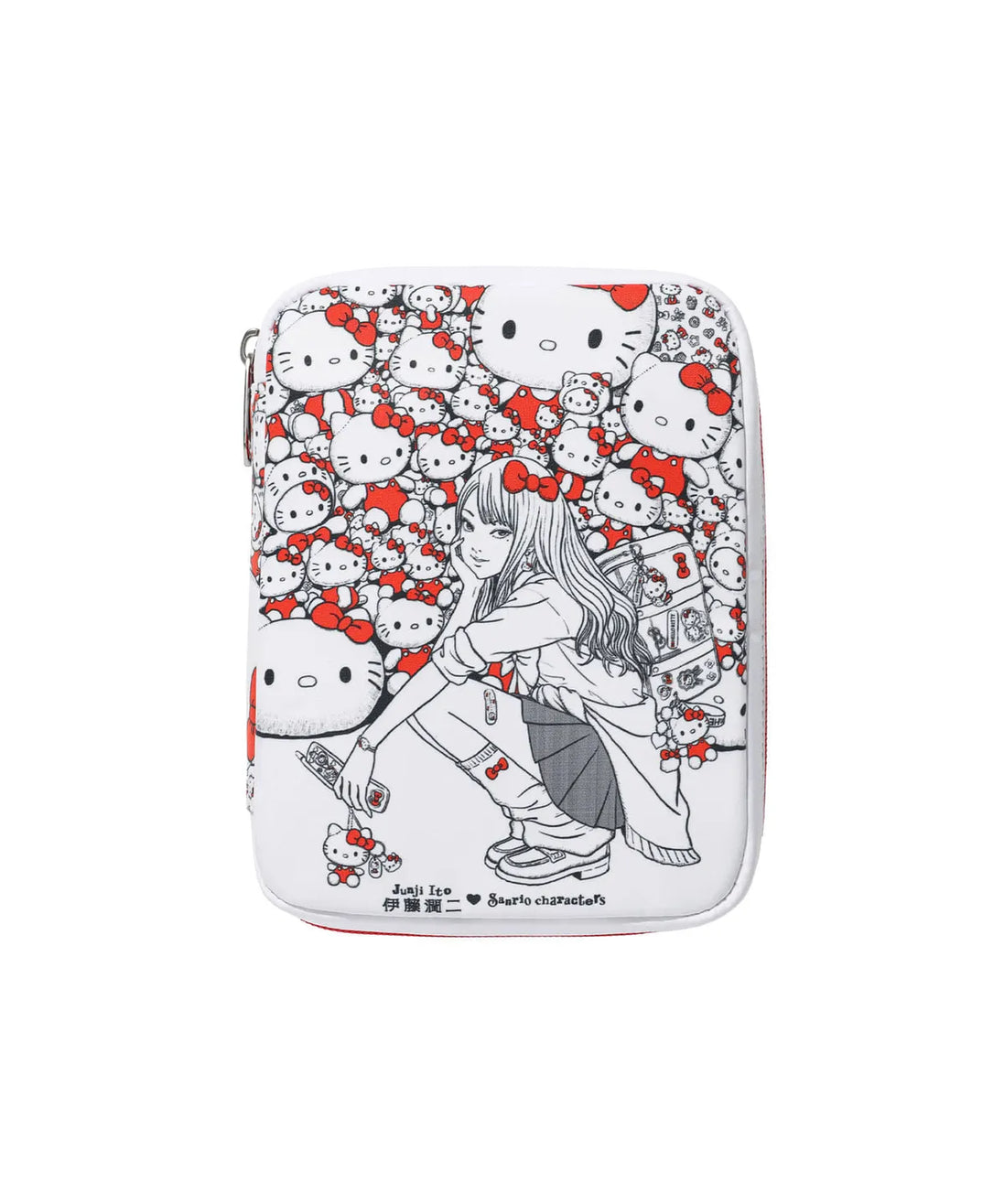 niceghostclub X 伊藤潤二 X sanrio - JS TOMIE HELLO KITTY SQUARE POUCH