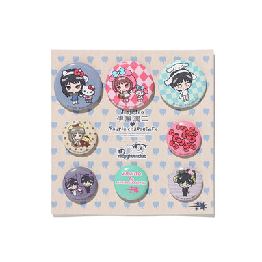 niceghostclub X 伊藤潤二 X sanrio - JUNJI ITO SANRIO CHARACTERS PIN BADGES VER.1