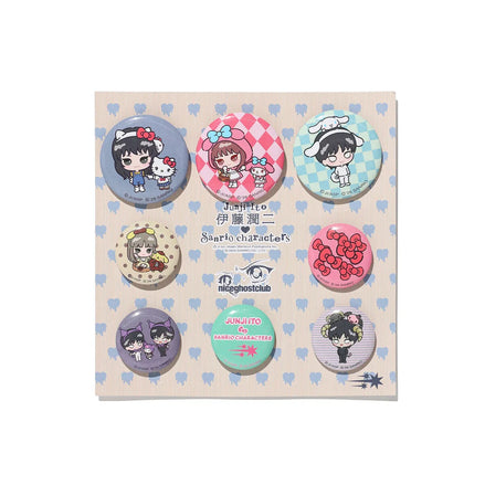 niceghostclub X 伊藤潤二 X sanrio - JUNJI ITO SANRIO CHARACTERS PIN BADGES VER.1