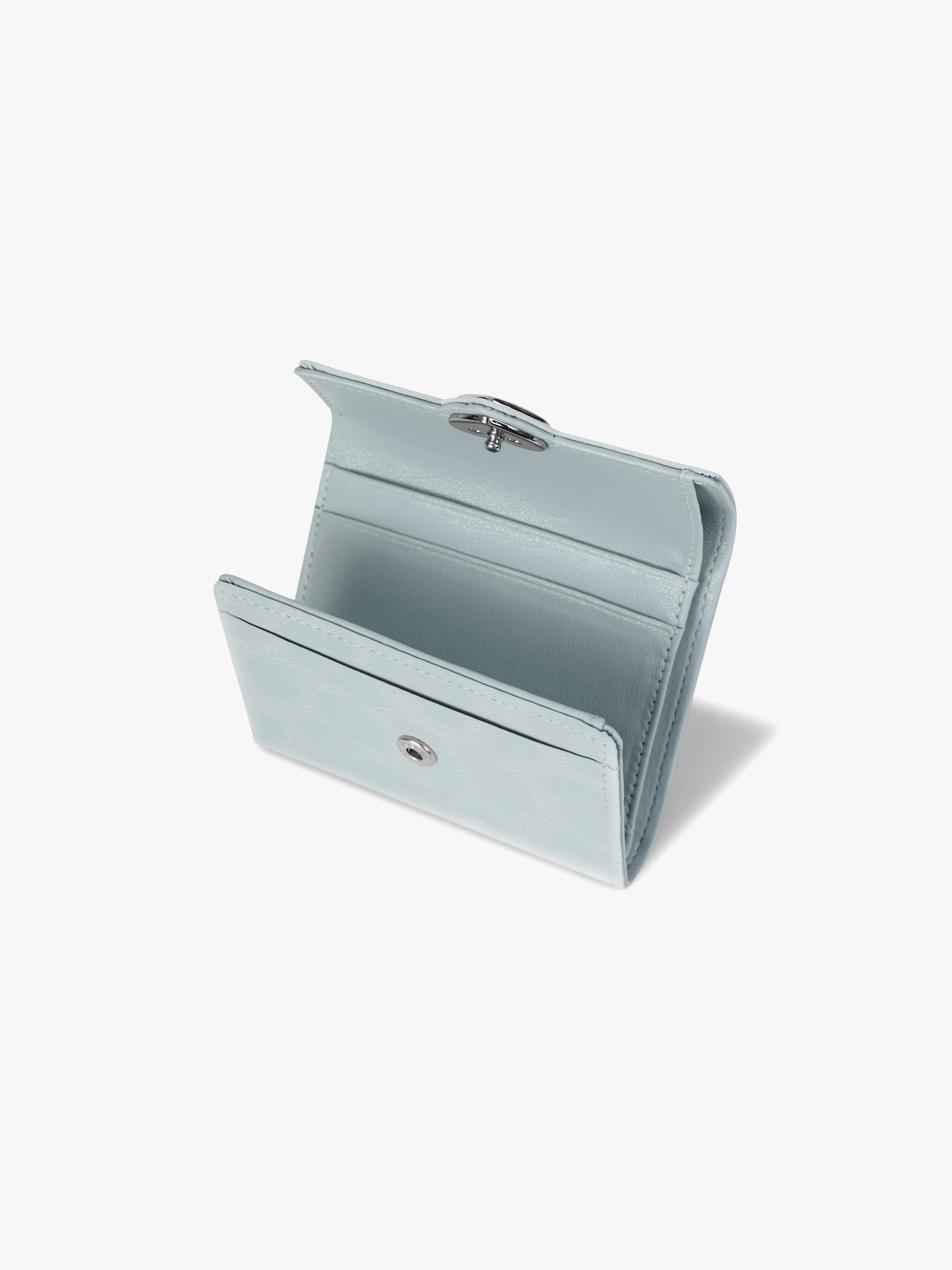 HEARTY FLAP WALLET (LEOPARD MINT)