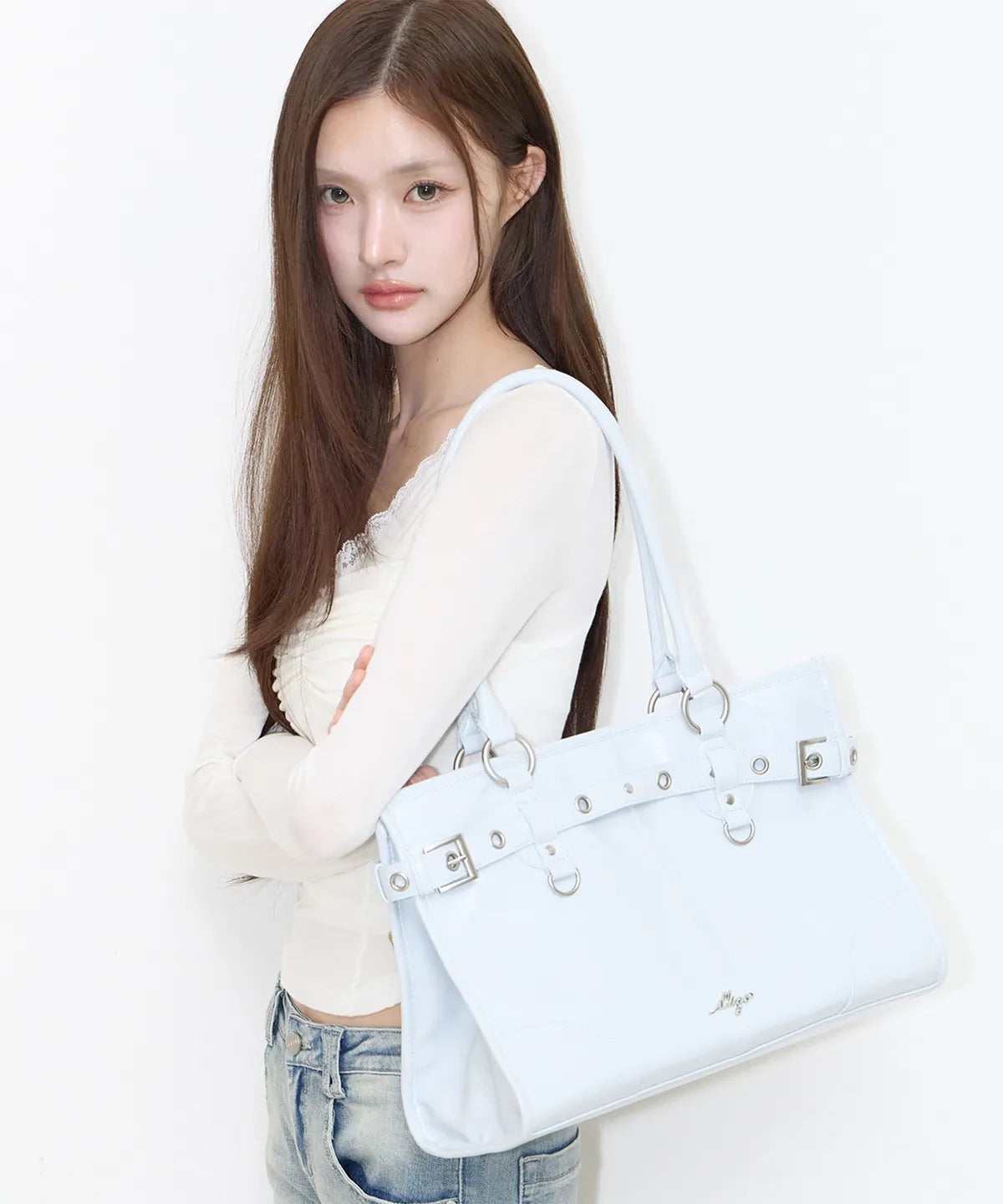 OV Big Shoulder Bag (Sky)
