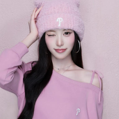 MLB CAT BEANIE PHI (L.Pink)