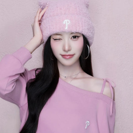 MLB CAT BEANIE PHI (L.Pink)