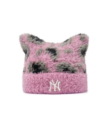 MLB LEOPARD CAT BEANIE CHW NY (Ptn.Lavender)