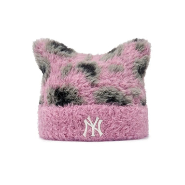 MLB LEOPARD CAT BEANIE CHW NY (Ptn.Lavender)