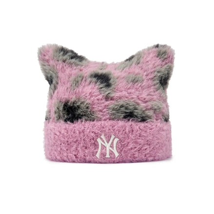 MLB LEOPARD CAT BEANIE CHW NY (Ptn.Lavender)