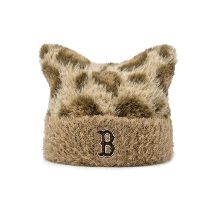 MLB LEOPARD CAT BEANIE BOS (D.Sand)