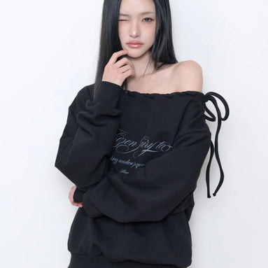 Loop Lettering Sweatshirt (Black)
