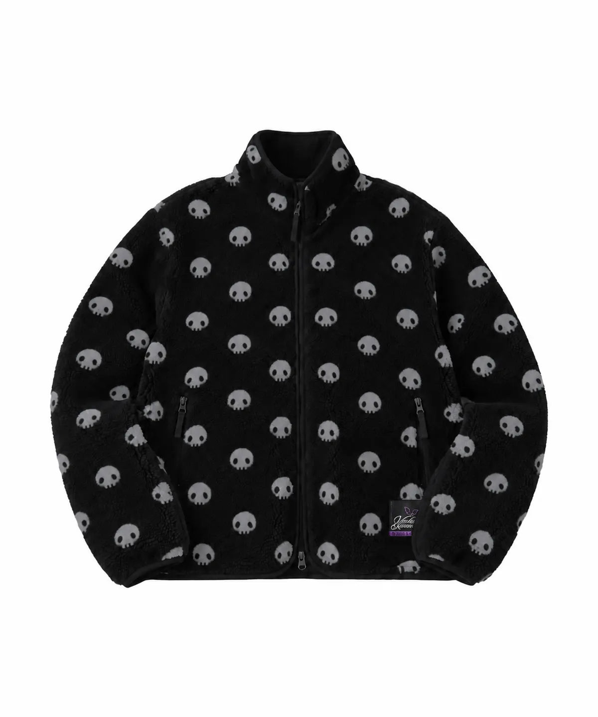 kuromi skull pattern fleece Jacket