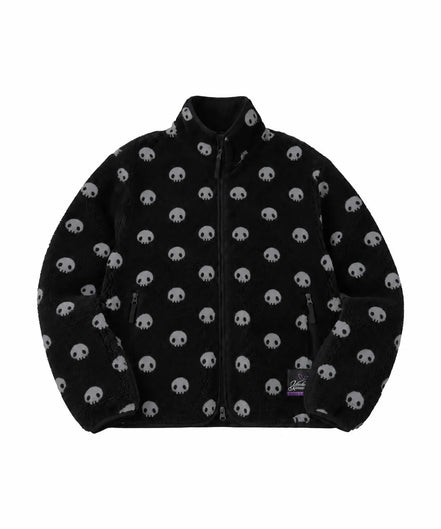 kuromi skull pattern fleece Jacket