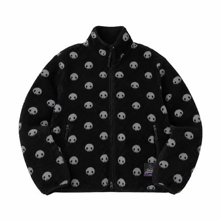 kuromi skull pattern fleece Jacket