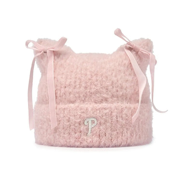 Ribbon Meow Beanie (L.Pink)