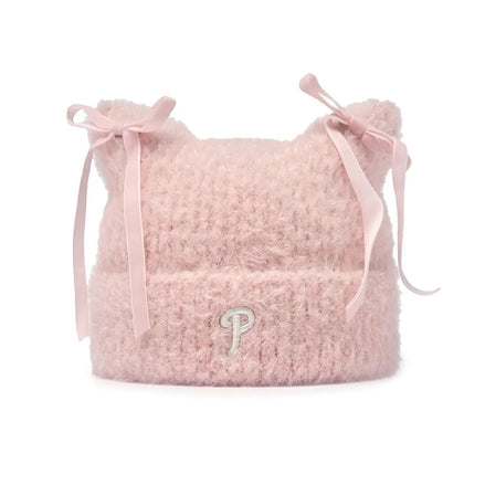 Ribbon Meow Beanie (L.Pink)