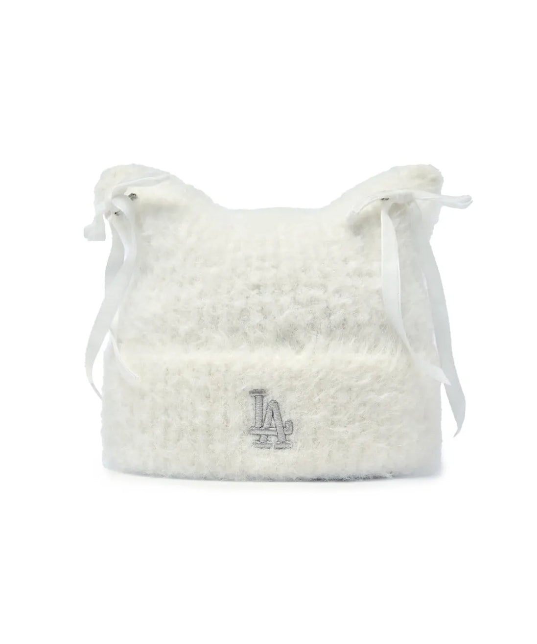 Ribbon Meow Beanie (Cream)