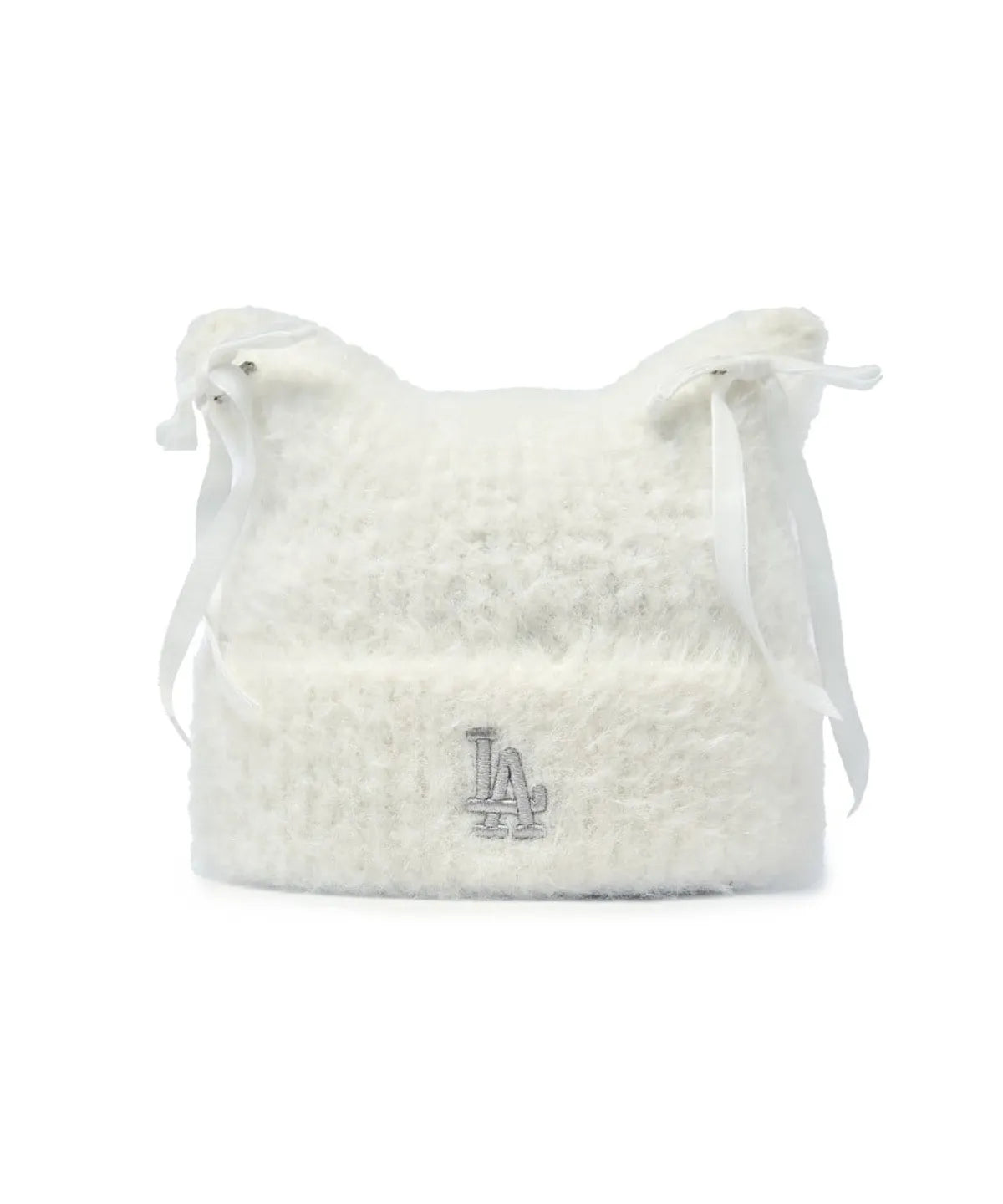Ribbon Meow Beanie (Cream)