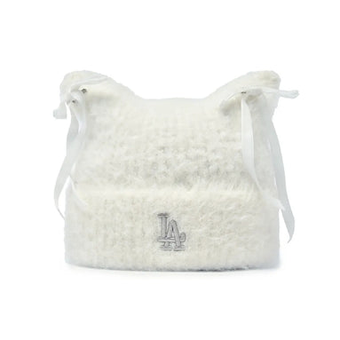 Ribbon Meow Beanie (Cream)