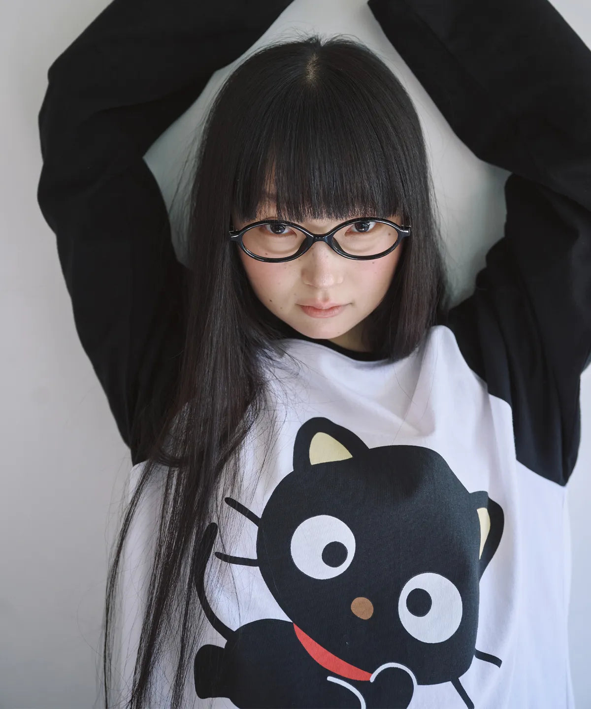CHOCOCAT RAGLAN T SHIRT - BLACK