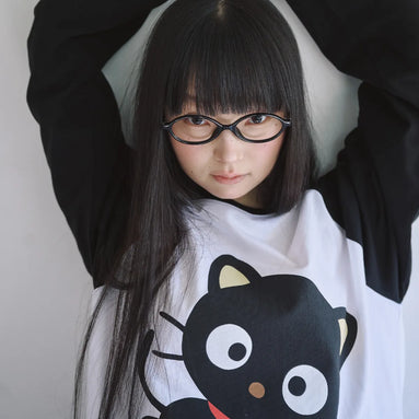 CHOCOCAT RAGLAN T SHIRT - BLACK