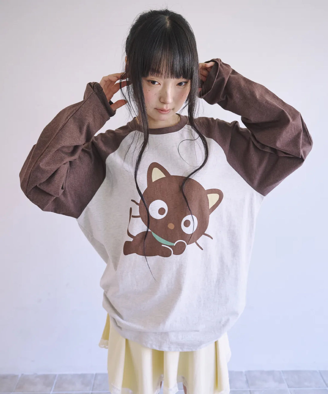 CHOCOCAT RAGLAN T SHIRT - BROWN