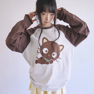 CHOCOCAT RAGLAN T SHIRT - BROWN