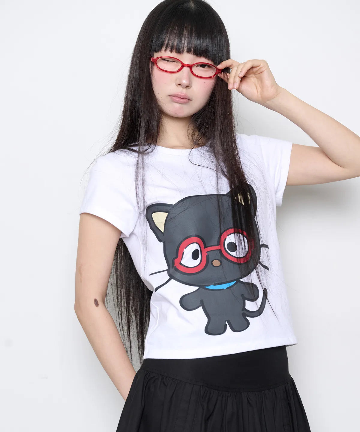 CHOCOCAT RED GLASSES T SHIRT