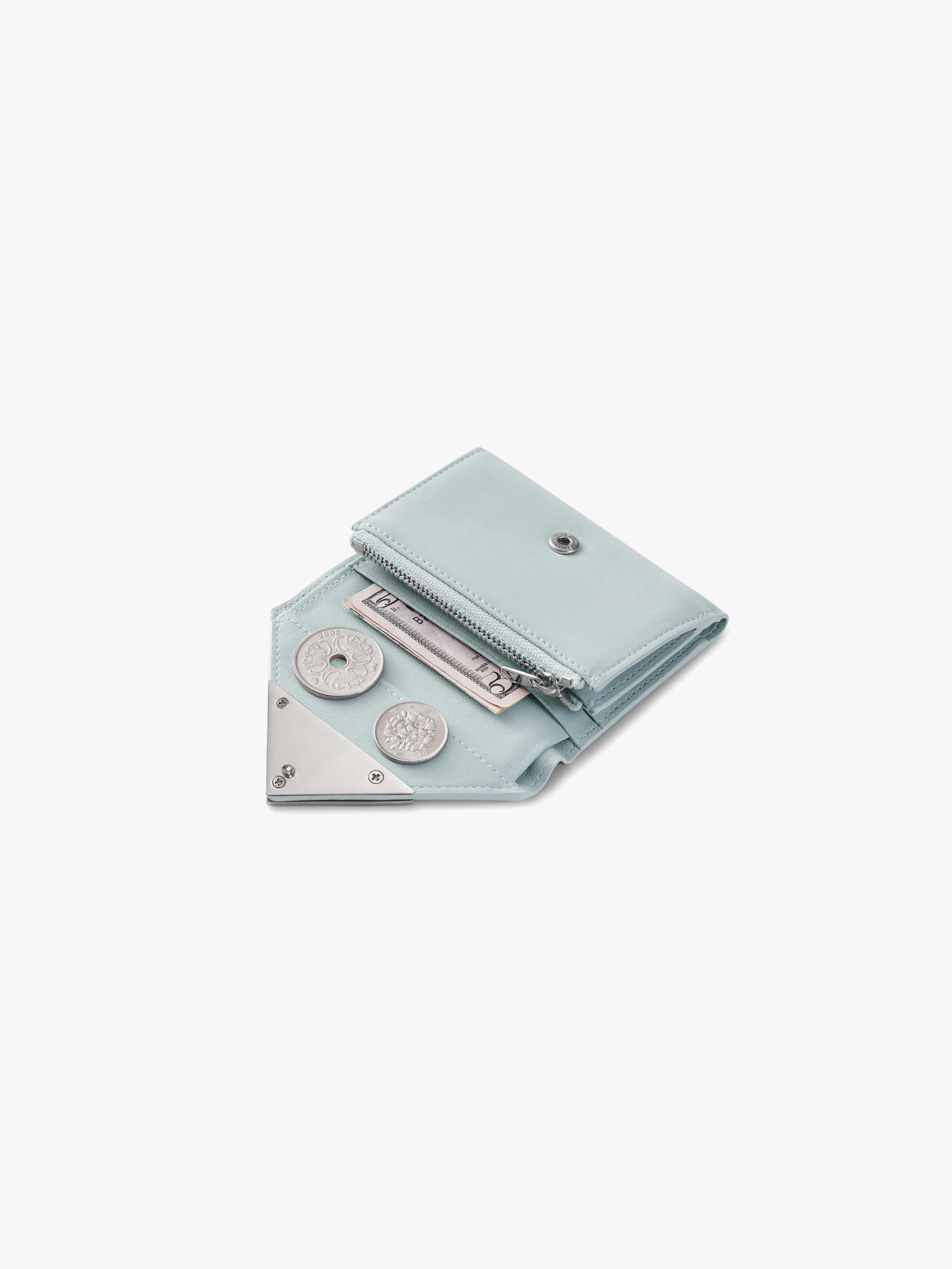 MATT TRIANGLE WALLET (LEOPARD MINT)
