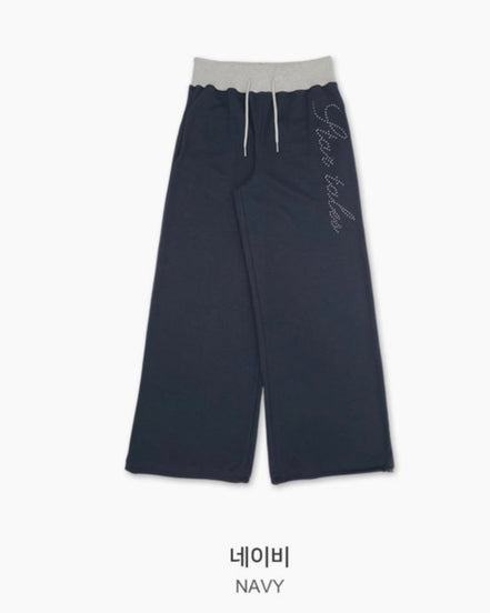 KR BLING LETTERING TRACKING PANTS (4 COLORS)