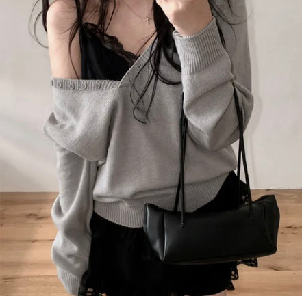 KR V NECK KNIT (4 Colors)