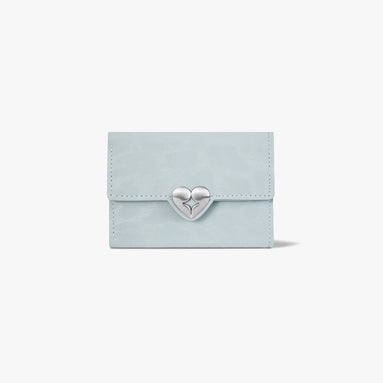 HEARTY FLAP WALLET (LEOPARD MINT)