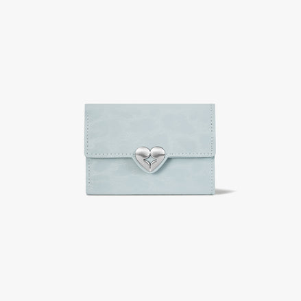 HEARTY FLAP WALLET (LEOPARD MINT)