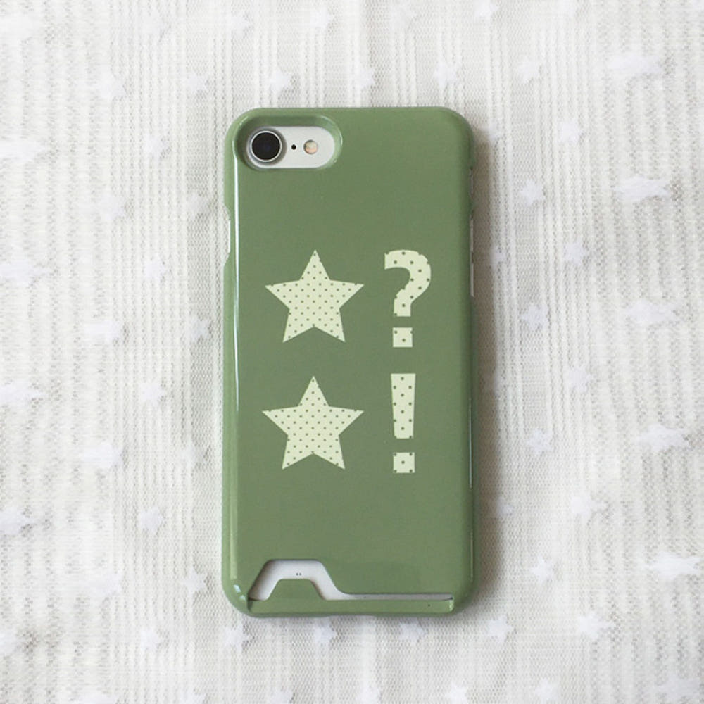 Dot StarCard Wallet Pocket Glossy Hard Case (Lime Lemon)