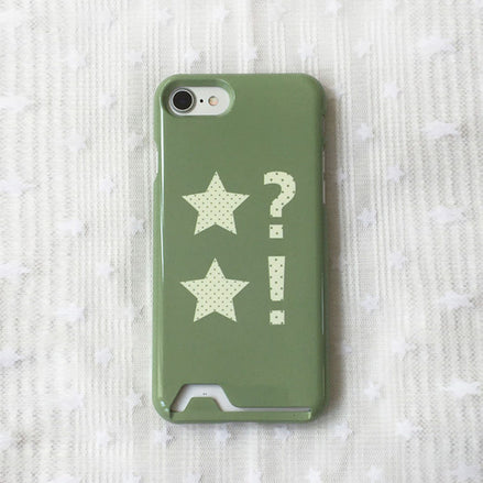Dot StarCard Wallet Pocket Glossy Hard Case (Lime Lemon)